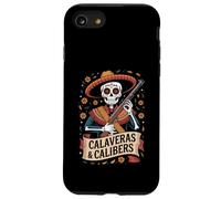 Umorismo della pistola del teschio di zucchero - Calaveras & Calibers Dia de Muertos Custodia per iPhone SE (2020) / 7/8