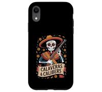 Umorismo della pistola del teschio di zucchero - Calaveras & Calibers Dia de Muertos Custodia per iPhone XR