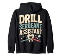 Umorismo Dentale Drill Sergente Assistente Dente Felpa con Cappuccio