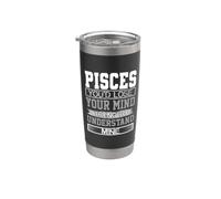 Umorismo di compleanno perdere la mente per capire il mio Pesci Compleanno Bicchiere termico in acciaio inox doppia parete