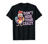 Umorismo di Pollo Rustico - Crazy Chicken Mom Sarcasm Maglietta