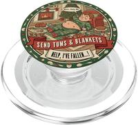 Umorismo Divertente Natale Abbuffata Festività Indigestione PopSockets PopGrip per MagSafe