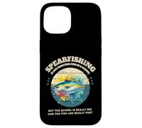 Umorismo divertente pesca subacquea per Spearos, come il pesce in un barile Custodia per iPhone 15