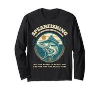 Umorismo divertente pesca subacquea per Spearos, come il pesce in un barile Maglia a Manica