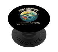 Umorismo divertente pesca subacquea per Spearos, come il pesce in un barile PopSockets PopGrip Adesivo