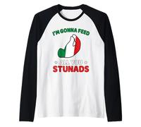 Umorismo Divertente Sulla Famiglia E Il Cibo Con Un Detto Maglia con Maniche Raglan