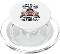 Umorismo divertente sull'Oktoberfest che piange in Dirndl PopSockets PopGrip per MagSafe