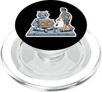 Umorismo futuristico del codificatore di robot - Codifica per il potere PopSockets PopGrip per MagSafe