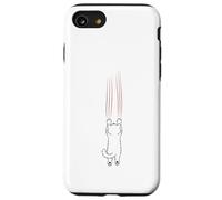 Umorismo Gatto Graffi Tracce per Amanti dei Gatti Custodia per iPhone SE (2020) / 7/8