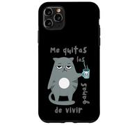 Umorismo gatto tazza caffè cattivo umore sguardo regalo fratello gattino Custodia per iPhone 11 Pro Max