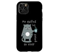 Umorismo gatto tazza caffè cattivo umore sguardo regalo fratello gattino Custodia per iPhone 11 Pro