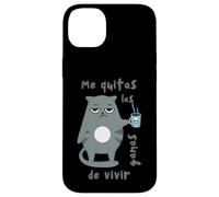 Umorismo gatto tazza caffè cattivo umore sguardo regalo fratello gattino Custodia per iPhone 14 Plus