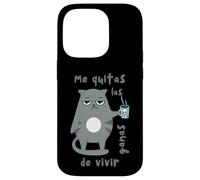 Umorismo gatto tazza caffè cattivo umore sguardo regalo fratello gattino Custodia per iPhone 14 Pro