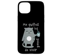 Umorismo gatto tazza caffè cattivo umore sguardo regalo fratello gattino Custodia per iPhone 15 Plus