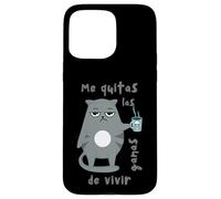 Umorismo gatto tazza caffè cattivo umore sguardo regalo fratello gattino Custodia per iPhone 15 Pro Max
