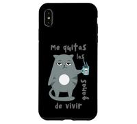 Umorismo gatto tazza caffè cattivo umore sguardo regalo fratello gattino Custodia per iPhone XS Max