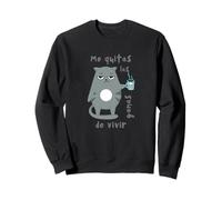 Umorismo Gatto Tazza caffè Cattivo Umore Sguardo Regalo Fratello Gattino Felpa