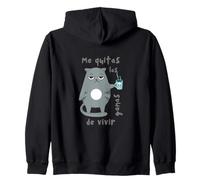 Umorismo Gatto Tazza caffè Cattivo Umore Sguardo Regalo Fratello Gattino Felpa con Cappuccio