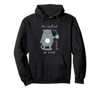 Umorismo Gatto Tazza caffè Cattivo Umore Sguardo Regalo Fratello Gattino Felpa con Cappuccio