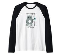 Umorismo Gatto Tazza caffè Cattivo Umore Sguardo Regalo Fratello Gattino Maglia con Maniche Raglan