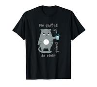 Umorismo Gatto Tazza caffè Cattivo Umore Sguardo Regalo Fratello Gattino Maglietta