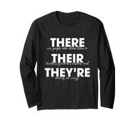 Umorismo grammaticale Loro Sono lì Sono Uno Scherzo per Insegnanti di Inglese Maglia a Manica