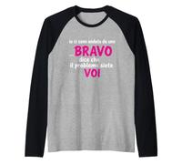 Umorismo Italiano Dadi Che Il Problema Siete Voi Tipografico Maglia con Maniche Raglan