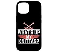 Umorismo Maglia Donne "What’s Up My Knittas?" Design Custodia per iPhone 15
