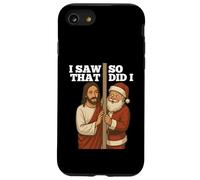 Umorismo natalizio Gesù e Babbo Natale "Ho visto quello, così ho fatto" Custodia per iPhone SE (2020) / 7/8