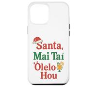 Umorismo natalizio hawaiano Santa Mai Tai Fun Aloha Xmas Custodia per iPhone 12 Pro Max
