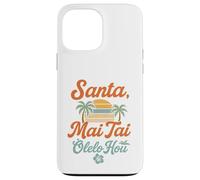 Umorismo natalizio hawaiano Santa Mai Tai Fun Aloha Xmas Custodia per iPhone 13 Pro Max