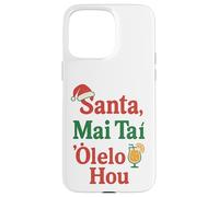 Umorismo natalizio hawaiano Santa Mai Tai Fun Aloha Xmas Custodia per iPhone 15 Pro Max