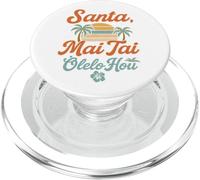 Umorismo natalizio hawaiano Santa Mai Tai Fun Aloha Xmas PopSockets PopGrip per MagSafe