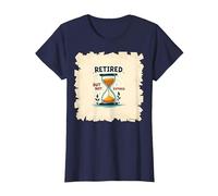 Umorismo pensionistico: Clessidra in Pensione ma Non scaduta Maglietta, Donna, Navy, S