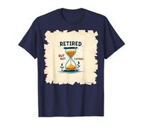 Umorismo pensionistico: Clessidra in Pensione ma Non scaduta Maglietta, Uomo, Navy, XXL