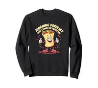 Umorismo per la colazione - Funny Mattina Previsioni Burrito colazione Felpa