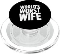 Umorismo sarcastico divertente della moglie peggiore del mondo PopSockets PopGrip per MagSafe