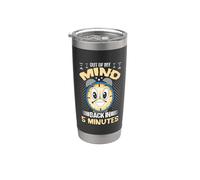 Umorismo sarcastico fuori dalla mia mente Torna in 5 Minuti Sarcasmo Bicchiere termico in acciaio inox doppia parete