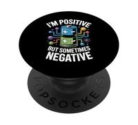 Umorismo scientifico positivo della batteria negativa PopSockets PopGrip Adesivo