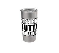 Umorismo sopravvissuto divertente lockdown quarantena dritto Bicchiere termico in acciaio inox doppia parete