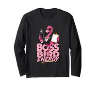Umorismo Ufficio Fenicottero Ufficio Boss Maglia a Manica