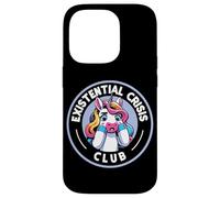 Umorismo unicorno del club di crisi esistenziale Custodia per iPhone 14 Pro