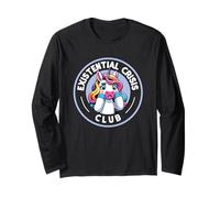 Umorismo unicorno del club di crisi esistenziale Maglia a Manica