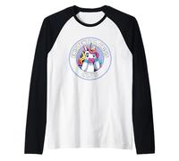 Umorismo unicorno del club di crisi esistenziale Maglia con Maniche Raglan