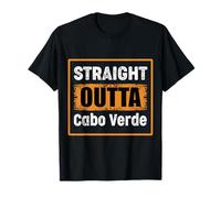 Umorismo Vintage retrò Straight Outta Cabo Verde Maglietta