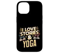 Umorismo yoga amante dei libri per lettori che amano le storie Custodia per iPhone 14