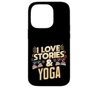 Umorismo yoga amante dei libri per lettori che amano le storie Custodia per iPhone 14 Pro