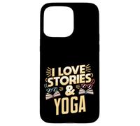 Umorismo yoga amante dei libri per lettori che amano le storie Custodia per iPhone 15 Pro Max