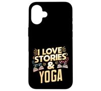 Umorismo yoga amante dei libri per lettori che amano le storie Custodia per iPhone 16 Plus