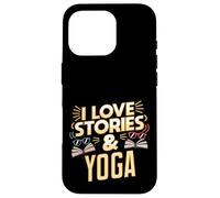 Umorismo yoga amante dei libri per lettori che amano le storie Custodia per iPhone 16 Pro